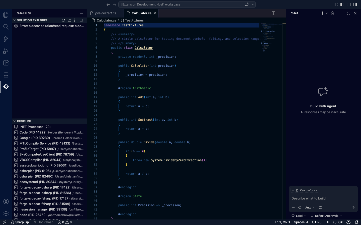 SharpLsp architecture in VS Code