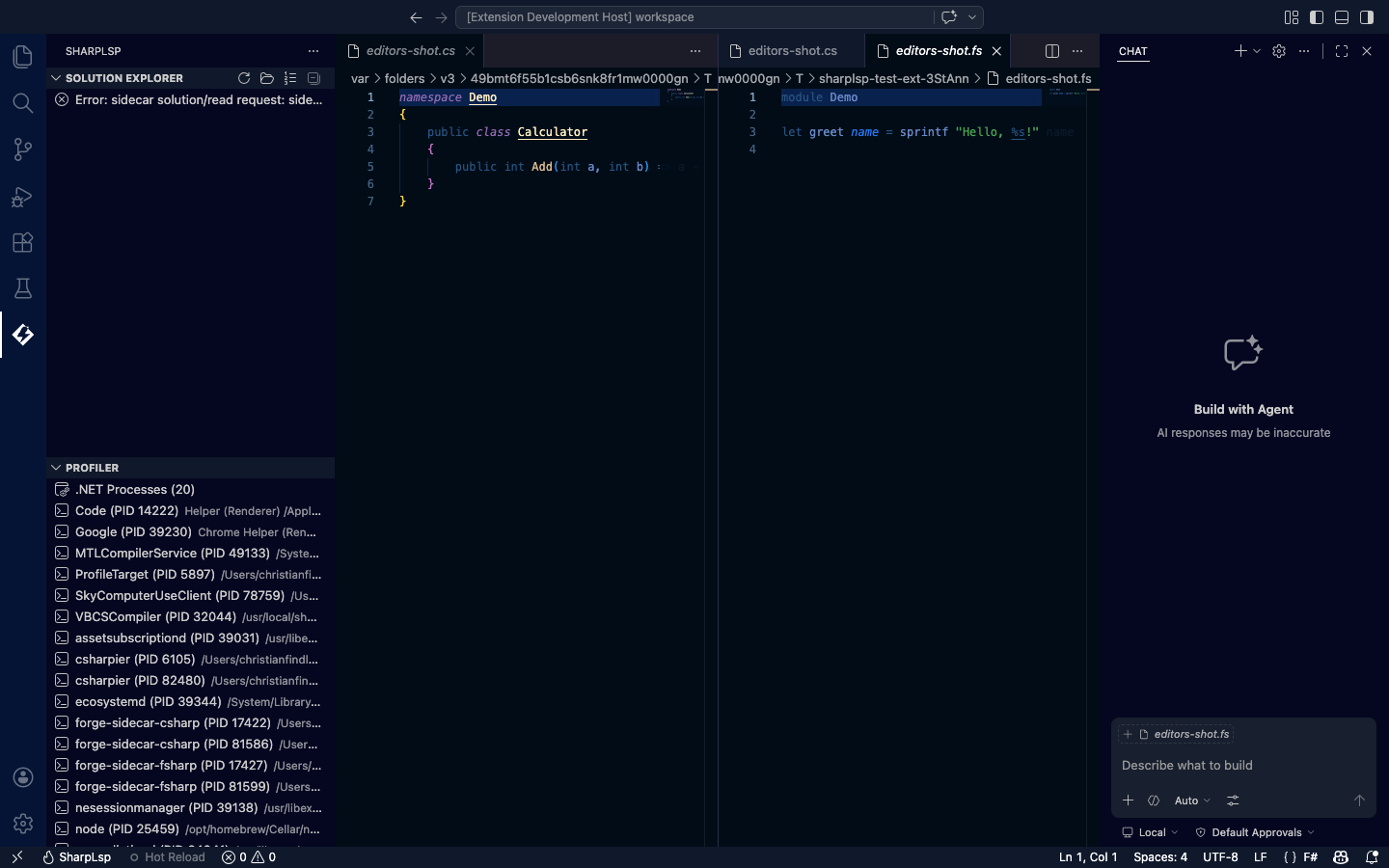 SharpLsp editor support